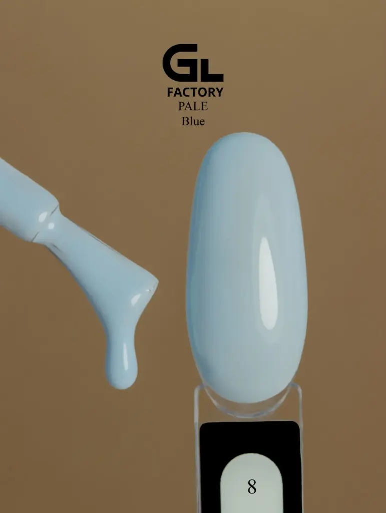 GL 1002 BLACK Gel Polish Pale Blue 08 15g TPO FREE