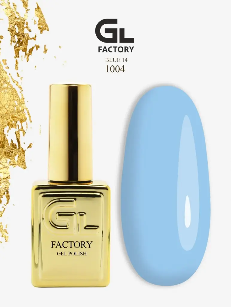 GL 1004 GOLD Gel Polish Blue 14 15g TPO FREE
