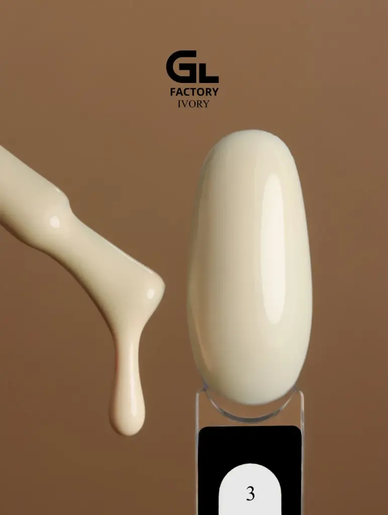GL 1071 BLACK Gel Polish Ivory 03 15g TPO FREE