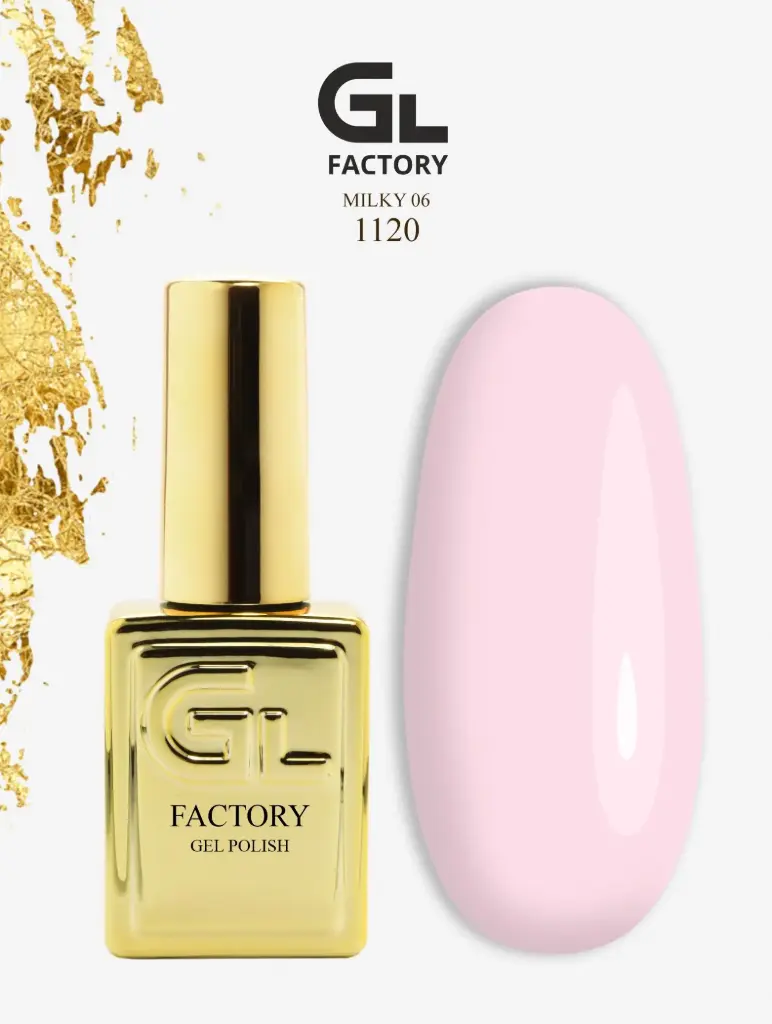 GL 1120 GOLD Gel Polish Milky 06 15g TPO FREE