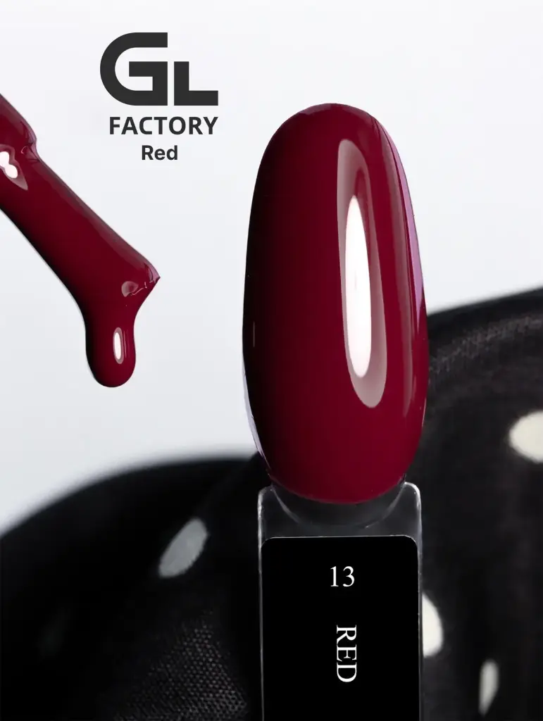 GL 1192 BLACK Gel Polish Red 13 15g TPO FREE