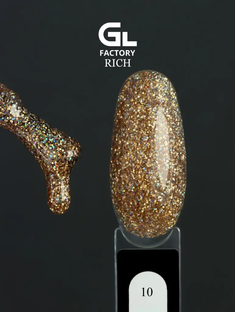 GL 2035 BLACK Gel Polish Rich 10 15g TPO FREE