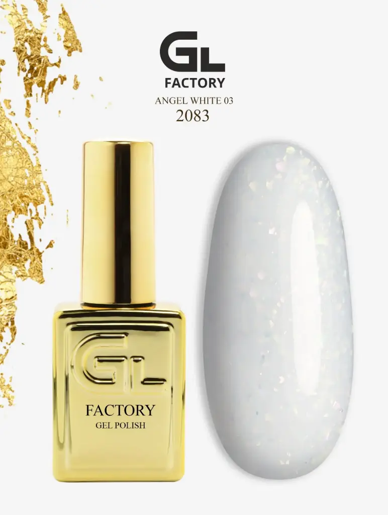 GL 2083 GOLD Gel Polish Angel White 03 15g TPO FREE