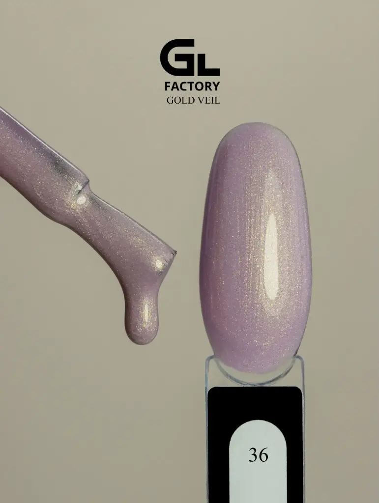 GL 2097 BLACK Gel Polish Gold Veil 36 15g TPO FREE