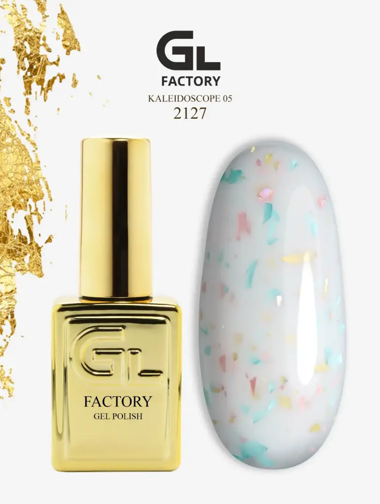 GL 2127 GOLD Gel Polish Kaleidoscope 05 15g TPO FREE