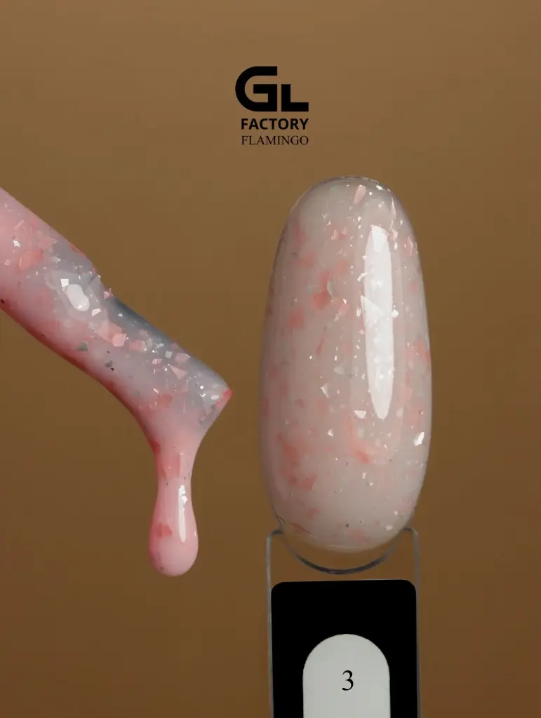 GL 2130 BLACK Gel Polish Flamingo 03 15g TPO FREE