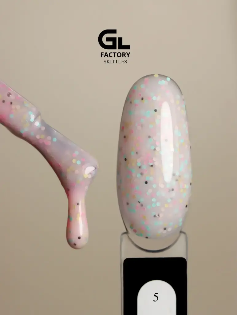 GL 2134 BLACK Gel Polish Skittles 05 15g. TPO FREE