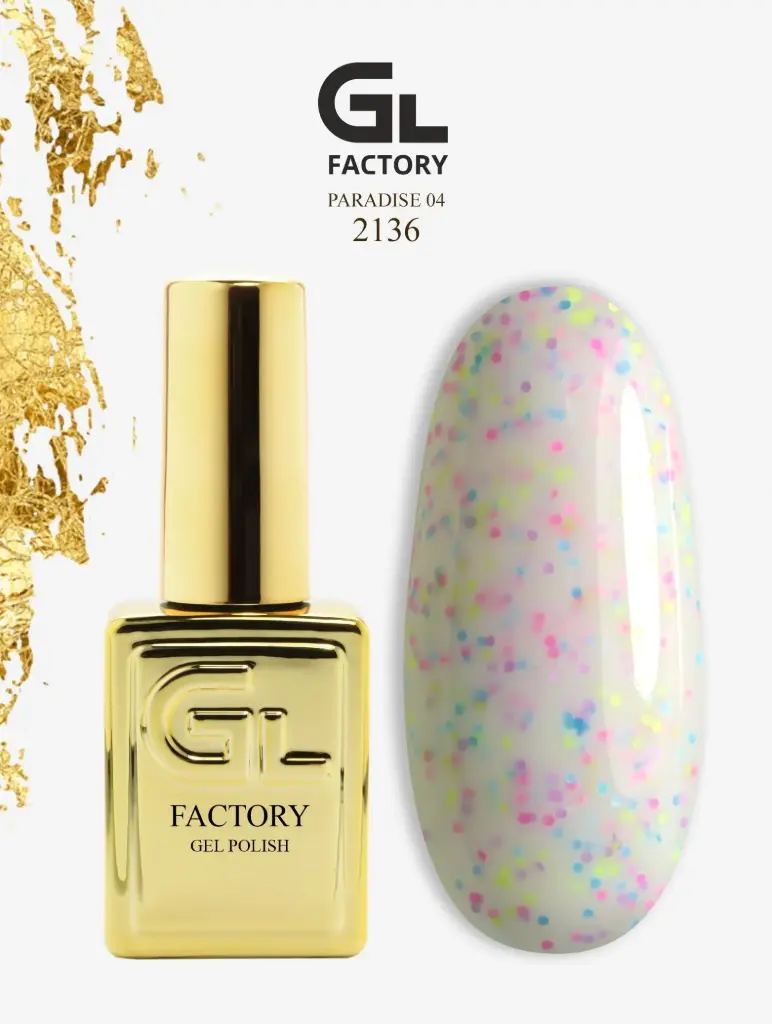 GL 2136 GOLD Gel Polish Paradise 04 15g TPO FREE