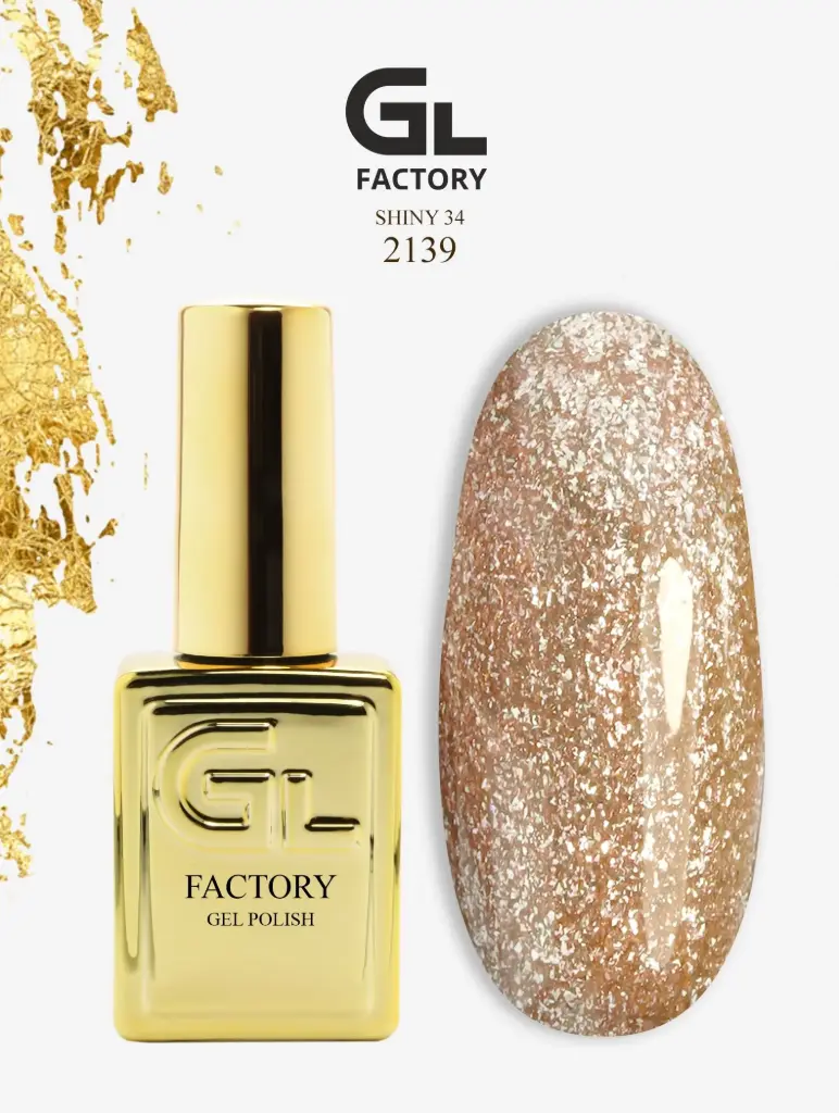 GL 2139 GOLD Gel Polish Shiny 34 15g TPO FREE