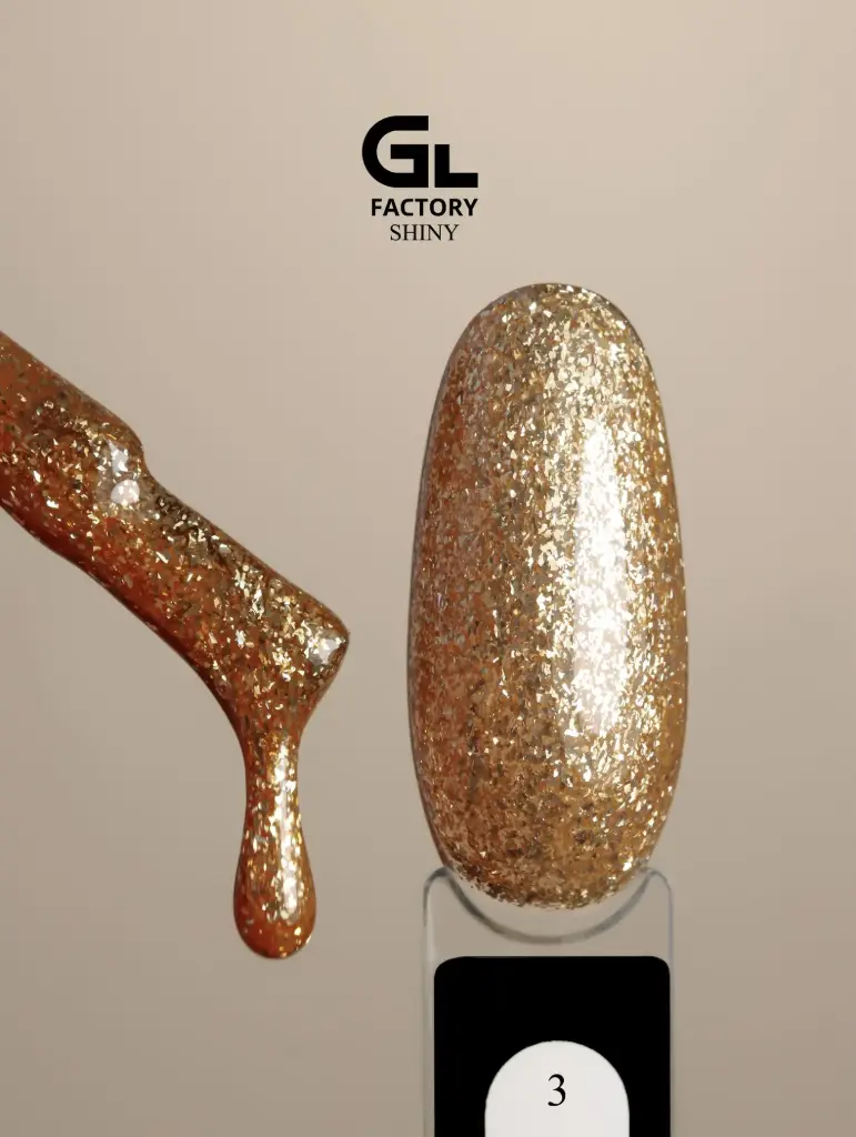 GL 2140 BLACK Gel Polish Shiny 03 15g TPO FREE