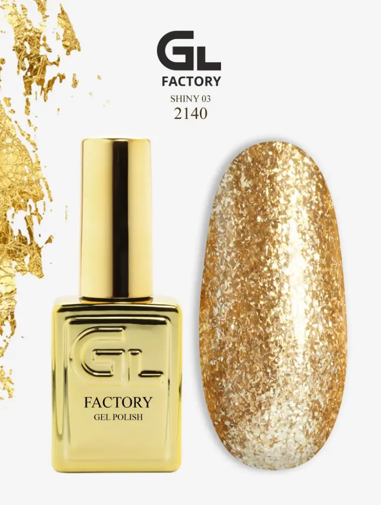 GL 2140 GOLD Gel Polish Shiny 03 15g TPO FREE