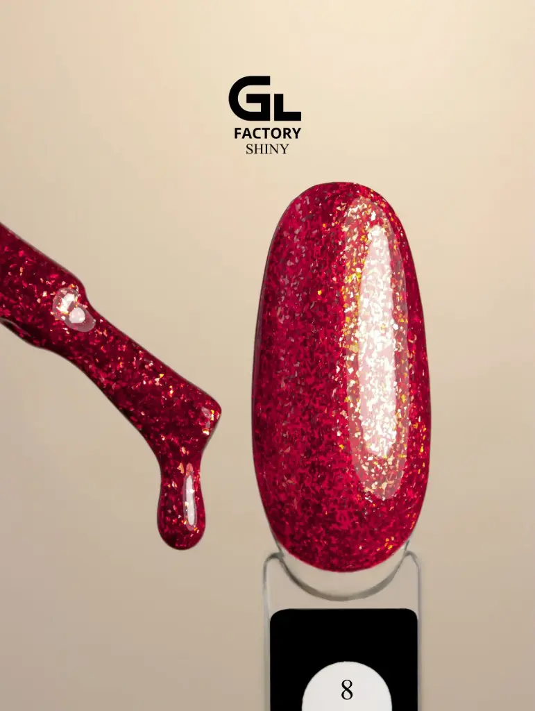 GL 2146 BLACK Gel Polish Shiny 08 15g TPO FREE