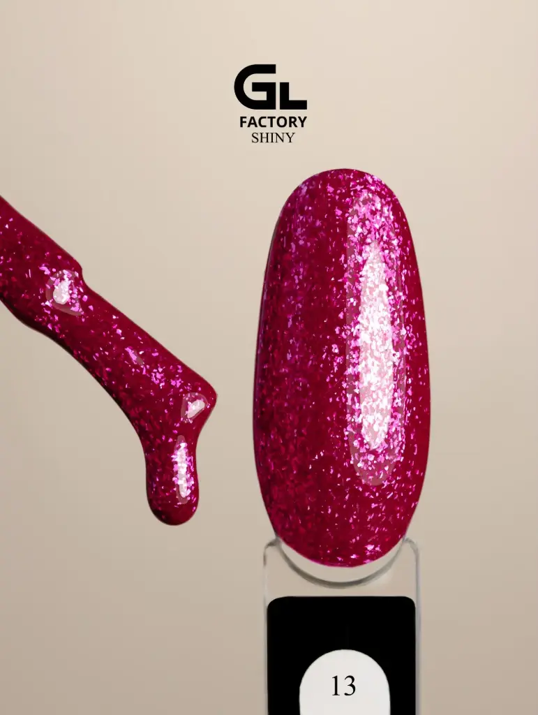 GL 2147 BLACK Gel Polish Shiny 13 15g TPO FREE