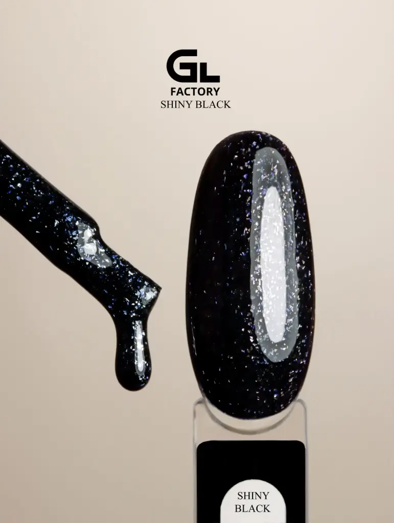 GL 2148 BLACK Gel Polish Shiny Black 15g TPO FREE