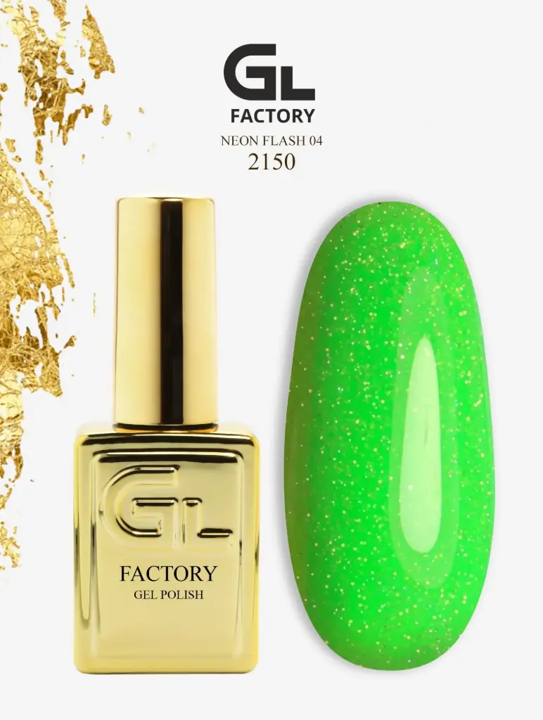 GL 2150 GOLD Gel Polish Neon Flash 04 15g TPO FREE
