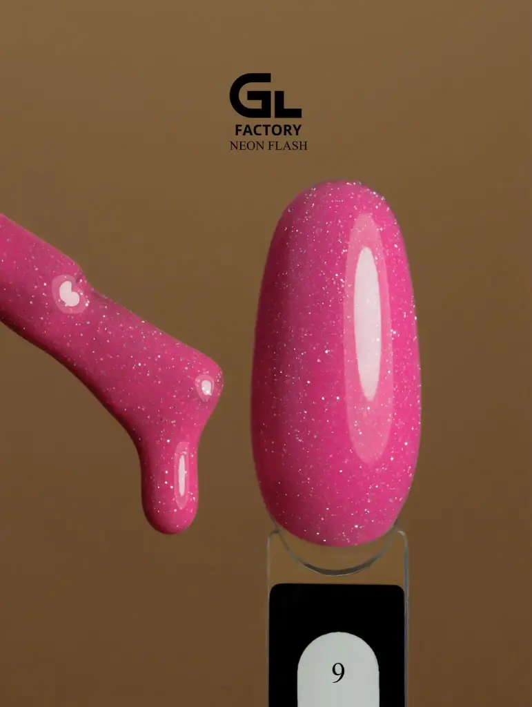 GL 2156 BLACK Gel Polish Neon Flash 09 15g TPO FREE