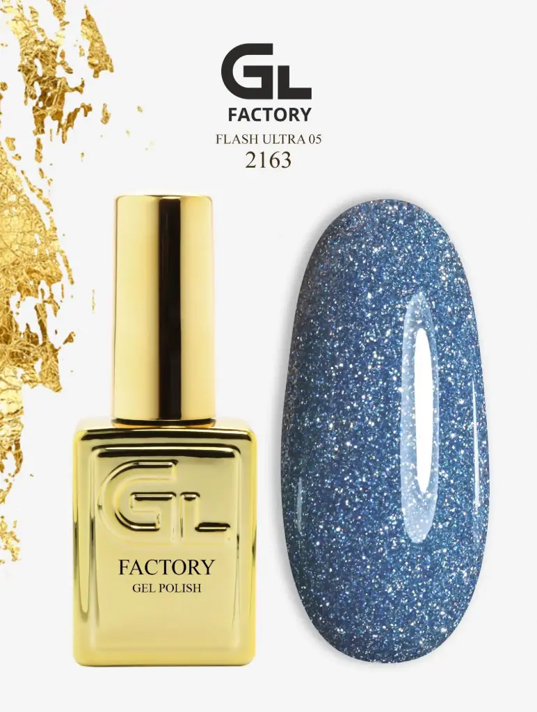GL 2163 GOLD Gel Polish Flash Ultra 05 15g TPO FREE