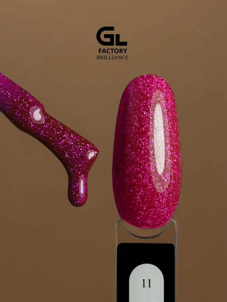 GL 2184 BLACK Gel Polish Brilliance 11 15g TPO FREE