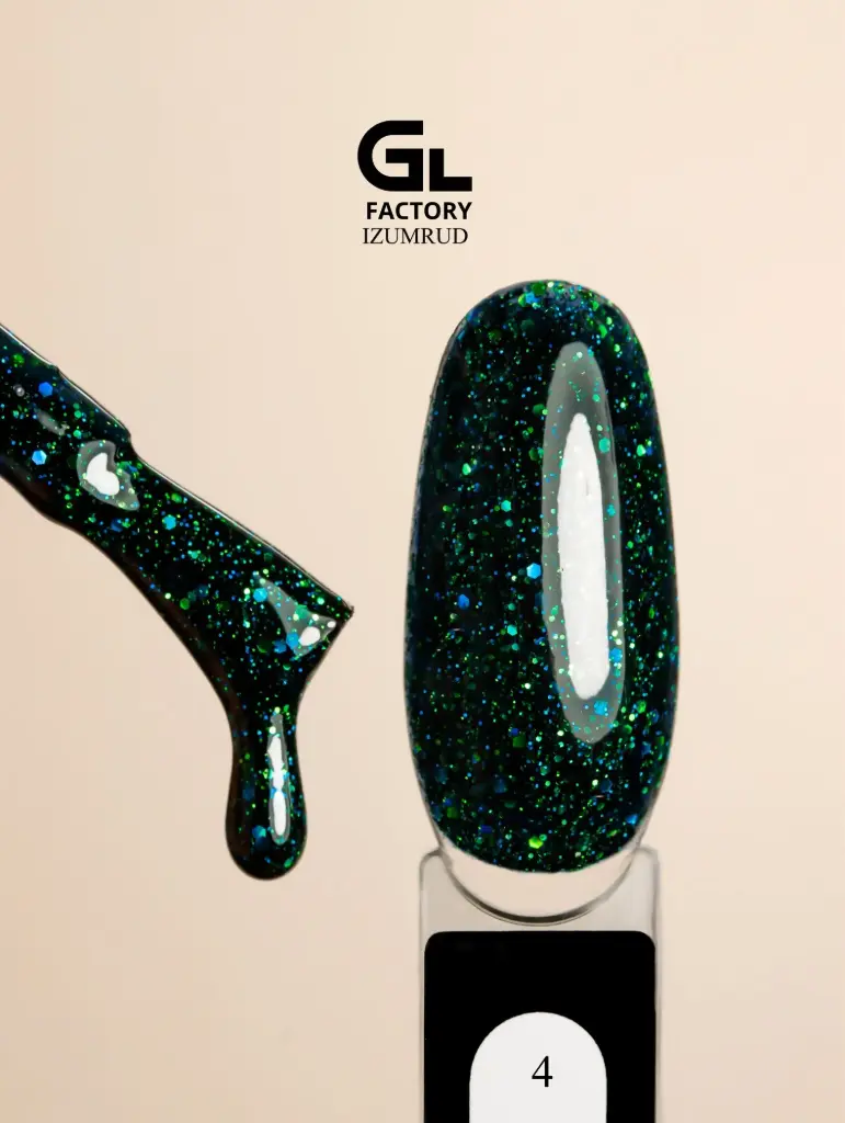 GL 2191 BLACK Gel Polish Izumrud 04 15g TPO FREE