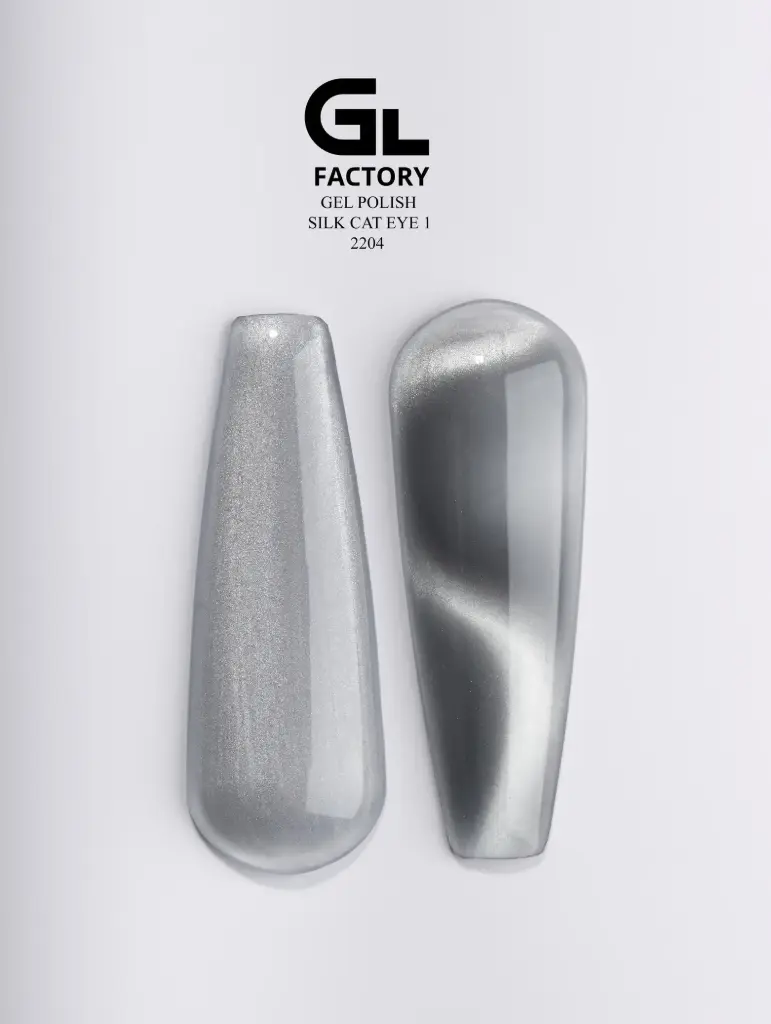 GL 2204 BLACK Gel Polish Silk Cat Eye 01 15g TPO FREE