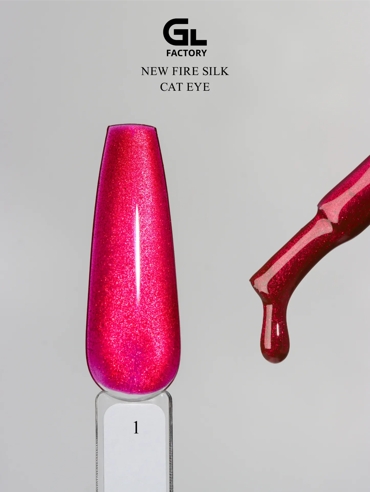 GL 3157 BLACK Gel Polish Fire Silk Cat Eye 01 15g TPO FREE