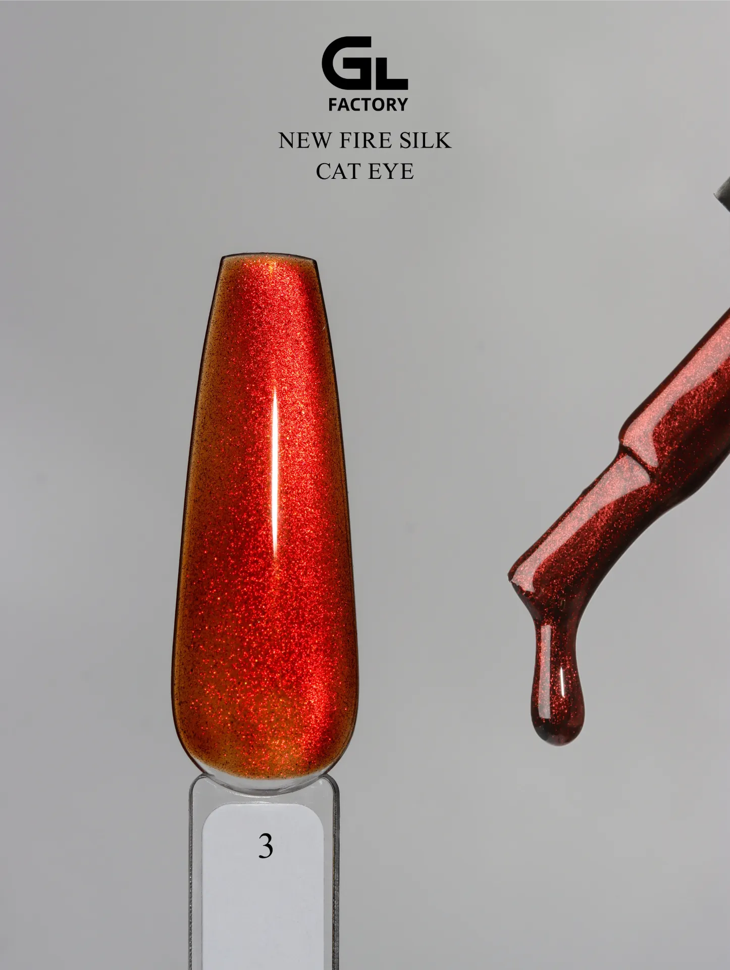 GL 3159 BLACK Gel Polish Fire Silk Cat Eye 03 15g TPO FREE