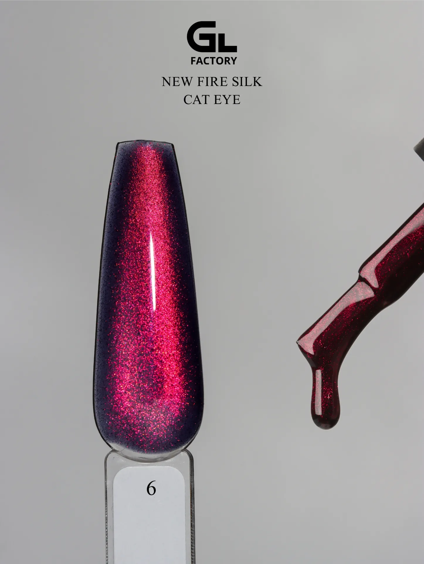 GL 3162 BLACK Gel Polish Fire Silk Cat Eye 06 15g TPO FREE